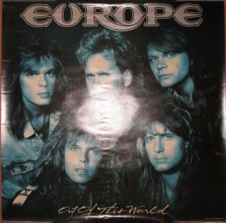 Europe Out Of This World,  Cbs Promo Poster,  1988,  24x24,  Ex,  Final Countdown