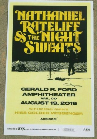 Nathaniel Rateliff & The Night Sweats 2019 Vail,  Colorado 11x17 Promo Poster