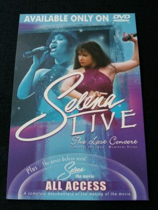 Selena Quintanilla Official 2003 " The Last Concert " Dvd Q - Productions Postcard