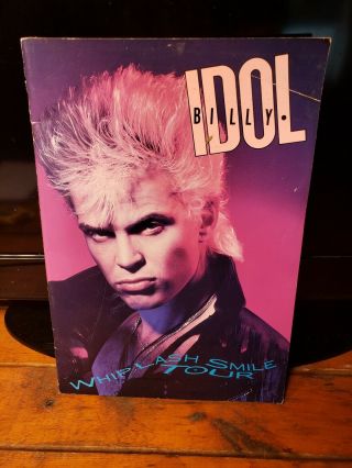 Billy Idol 1986 Whiplash Smile Tour Concert Program Tour Book