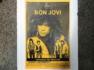 Bon Jovi Poster Johnstown War Memorial Pennsylvania 11 X 17
