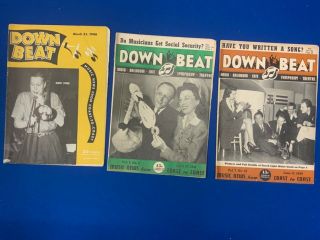 Down Beat Magazines (3) 1940 - 1946