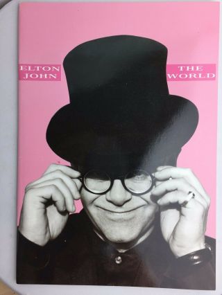 Elton John " The World Tour " 1989 - 1990 Program Book Booklet / Near