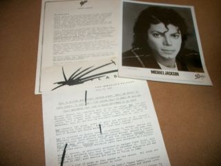 Michael Jackson 1987 Music Memorabilia Press Kit Photo Bio Press