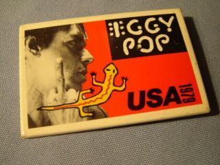 Vintage 1979 James Osterberg Iggy Pop Values Tour Pin
