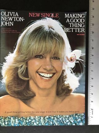 Olivia Newton John 1977 11x14 " Hit Single “make A Good Thing Better” Ad