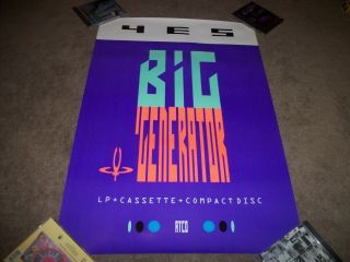 Rare Yes Big Generator 1987 Store Display Promo Poster 20 X 30 -