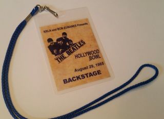 The Beatles Backstage Pass Hollywood Bowl With Signatures Lennon Concert Ticket