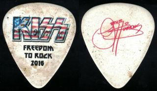 Kiss - - Rare Freedom To Rock 2016 Guitar Pick Gene Simmons Stage & Bloody