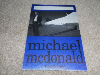 Michael Mcdonald Backstage Concert Pass Tour Peel & Stick Doobie Bros 1992