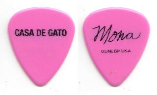 Sammy Hagar Mona Gnader Signature Casa De Gato Pink Guitar Pick - 2002 Tour