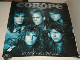 Rolled 1988 Cbs Records Europe - Out Of This World Promo Hair Metal Band Poster