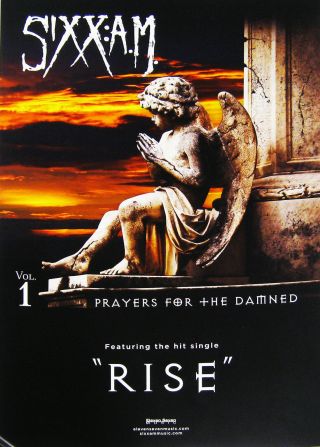 Sixx A.  M.  Prayers For The Damned 2 - Sided Promo Poster 11 " X 17 "
