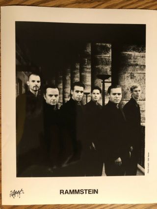 Rammstein Promo Photo 8x10 B&w Slash Records