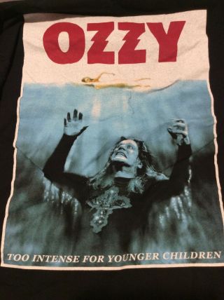 2002 Ozzfest Concert Tour Tshirt Xl Too Intense For Younger Children Ozzy Rock