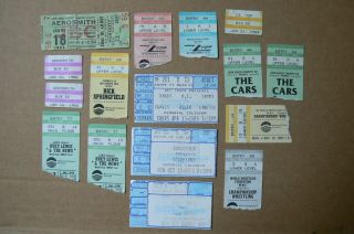Concert Ticket Stubs - Zz Top,  Aerosmith,  Scorpions,  The Cars,  Wynette,  Hall - Oates,