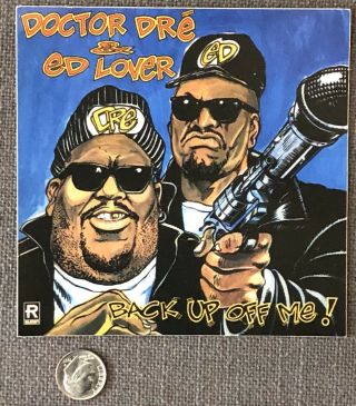 Rare Doctor Dre & Ed Lover Promo Sticker 90s Vtg Hiphop Rap Comedy