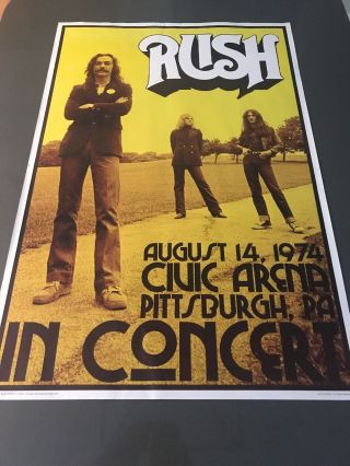 Rush In Concert Civic Arena Pa Poster