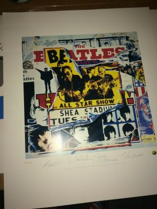 The Beatles Anthology Official Apple Lithograph Print John Lennon Special