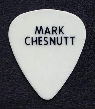 Mark Chesnutt Single - Sided White Guitar Pick - 1990s Tours