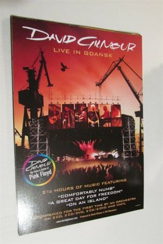 David Gilmour Live In Gdansk Pink Floyd 12x17 " Cd Store Promo Poster