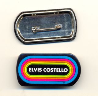 Elvis Costello Klos 95.  5 Promo Vintage Button Pin Pinback Badge