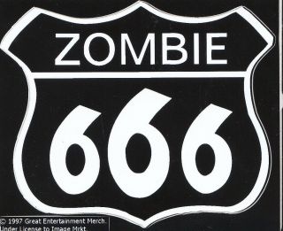 1997 Zombie 666 Vintage Logo Bumper Sticker Rob White Zombie Metal