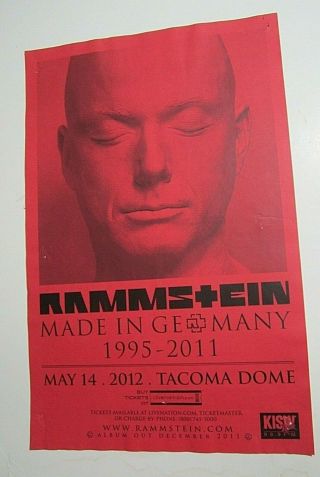 Rammstein 2011 Concert Poster