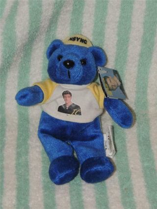 Blue Jc Chasez Nsync No Strings Attached Bear Stuffed With Tag 2000 N Sync