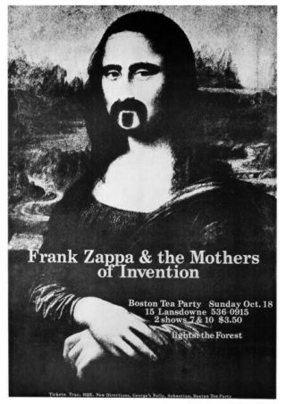 Frank Zappa Poster And The Mothers Of Invention Mona Lisa