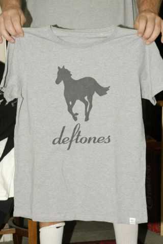 Deftones Black Pony On Gray T Shirt Laukexin Med - Nm,  Hard Rock Metal