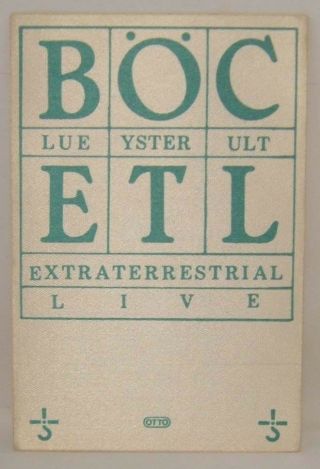 Blue Oyster Cult - Vintage Concert Cloth Backstage Pass Last One