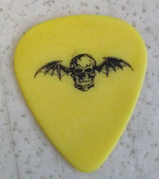 Avenged Sevenfold Deathbat Yellow Guitar Pick 073