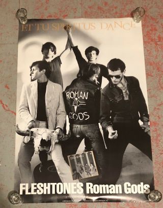 The Fleshtones Orig.  Roman Gods 1981 Lp Record Store Promo Poster I.  R.  S.  Records