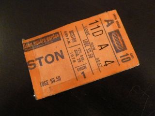 Boston 1978 Concert Ticket Stub Madison Square Garden Nyc