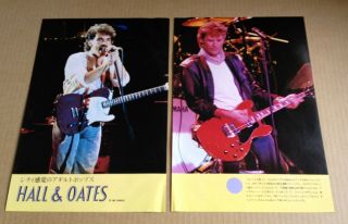 1984 Hall & Oates 2pg 2 Photo Japan Mag Spread / Clippings Cuttings