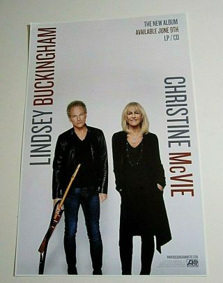 Lindsey Buckingham & Christine Mcvie Promo Poster Fleetwood Mac