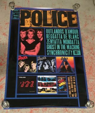 The Police Orig.  A & M Records Record Store Promo Poster 1983/84 Rare