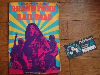 Grand Funk Railroad 1971 1st Japan Tour Book Concert Program,  Ticket Stub