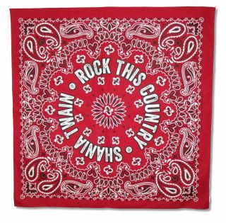 Shania Twain Rock This Country Red Bandana Official Tour Merch