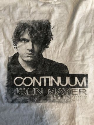 John Mayer Continuum Tour Shirt 2007 Medium