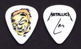 Metallica Lars Ulrich Caricature Signature Guitar Pick - 2012 Tour