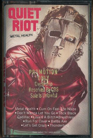 Quiet Riot Metal Health Rare Promo Marked Cassette 
