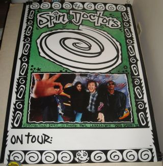Rolled 1992 Spin Doctors Band On Tour Poster With Photo And Cool Art