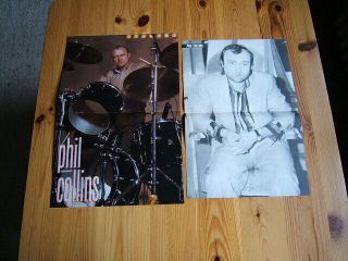 Phil Collins Peter Gabriel Genesis Steve Hackett Rare Clippings/poster 80 