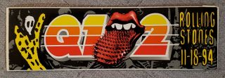 1994 Rolling Stones Q102 Bumper Sticker 10 1/2 " X 3 1/2 " Rare Voodoo