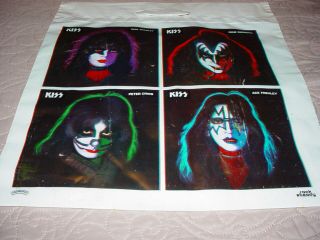 Vintage 1978 Kiss Solo Albums Lp Plastic Shopping Bag Promo Aucoin