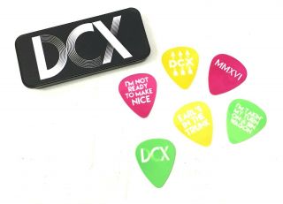 Dixie Chicks Sin Wagon 6 Pc Guitar Pick Set With Tin Case Official Dcx Merch