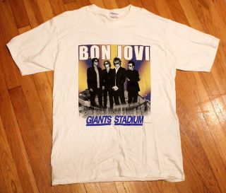 Bon Jovi Concert T - Shirt 2001 Giants Stadium / Jersey Ex Wild Night Tour (l)