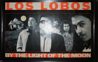 Los Lobos By Light Of The Moon,  Warner Promotional Poster,  1987,  23x35,  Ex,  Latin